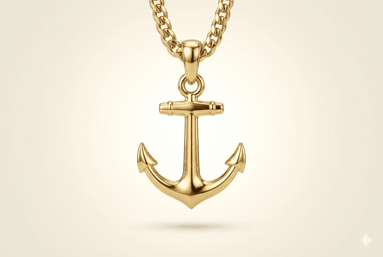 Mens Anchor Pendant